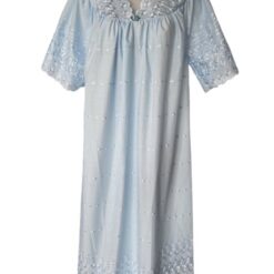 Gabrielle 'V' neck embroidered n/dress (UK MADE)