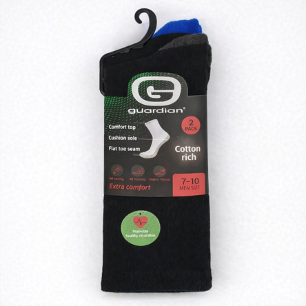 Cotton Rich Mens Socks (2 Pairs per Pack)
